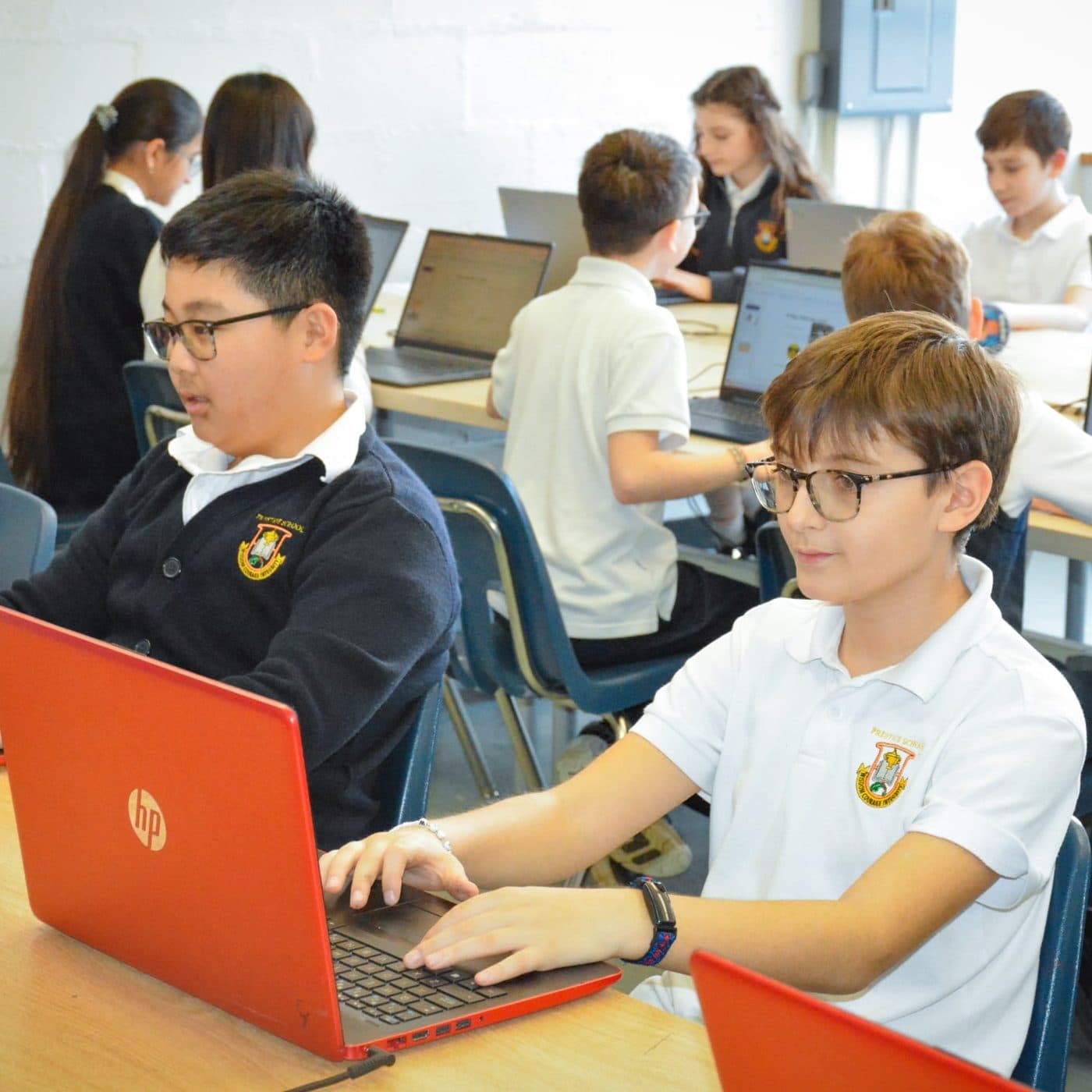 Prestige School students working together